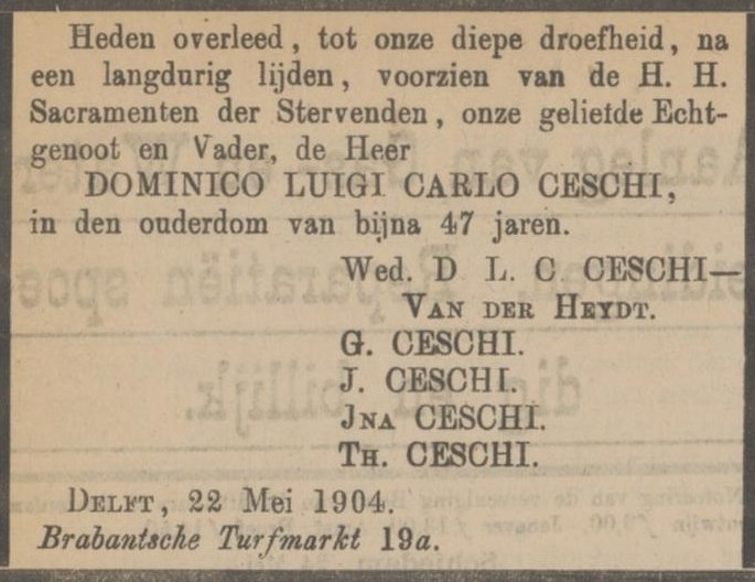 Dominico L.C.Ceschi †1904