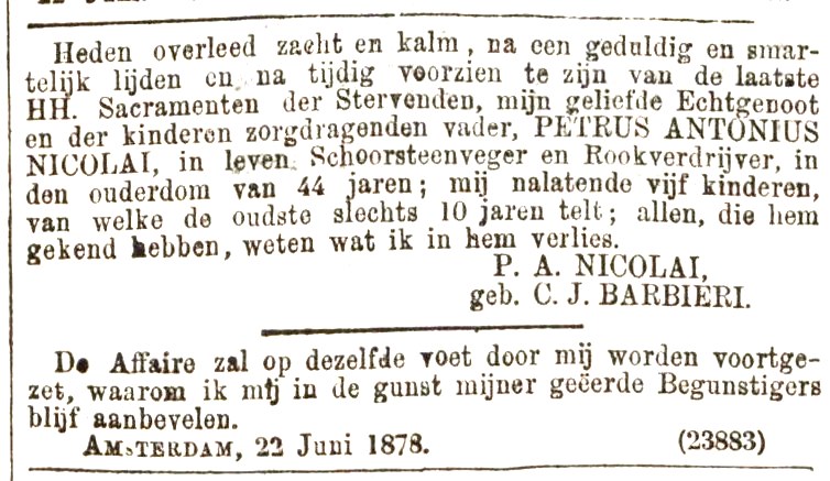 Pietro A. Nicolai †1878